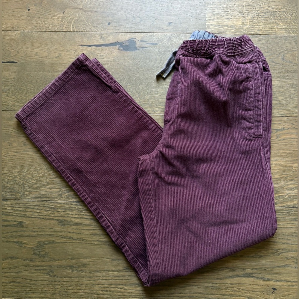 Mini Boden Corduroy Pull-On Pants In Eggplant Purple Size 12Y